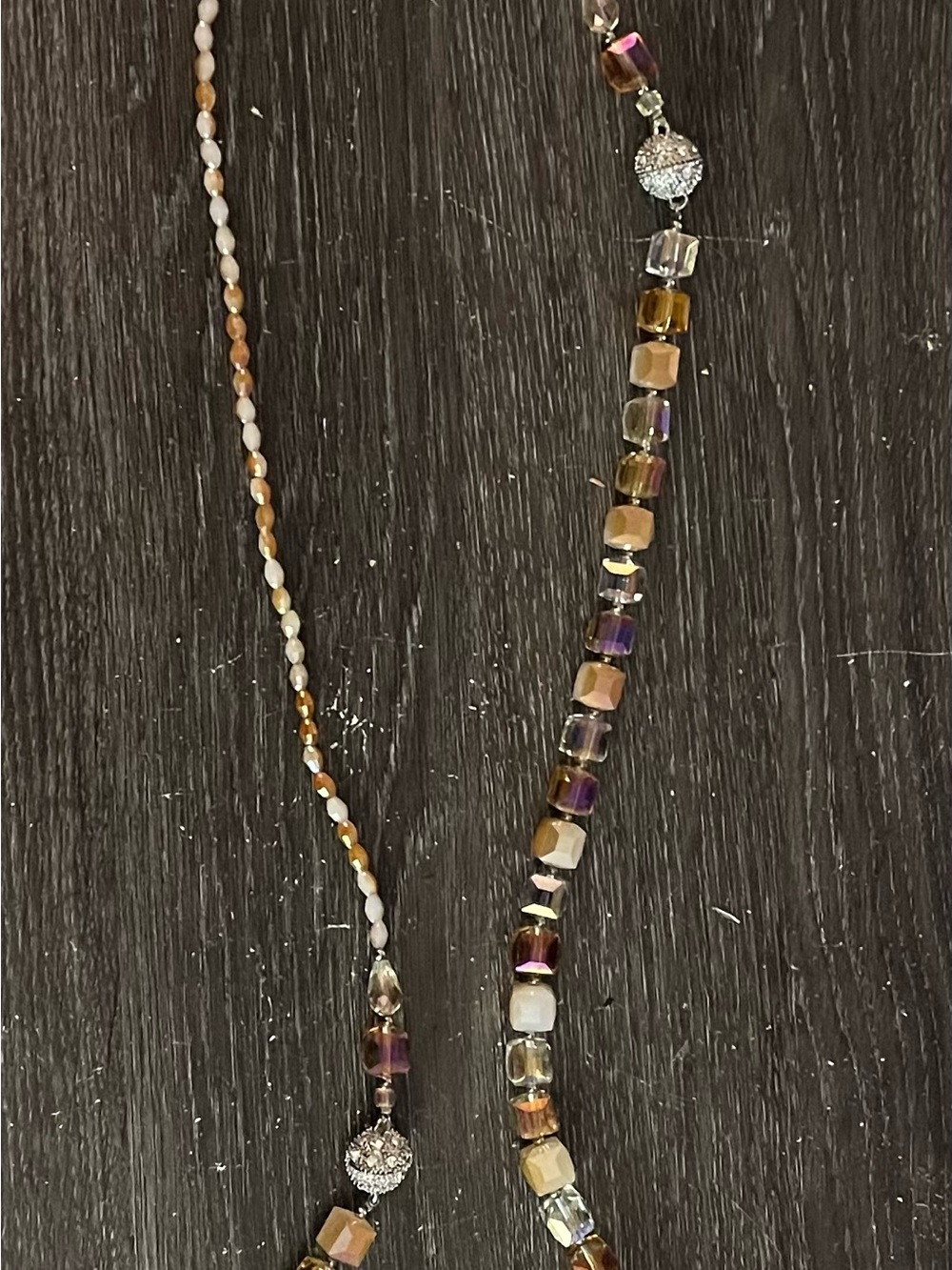 Park Lane Multicolored Beaded Necklace with Purple and Gold Accents